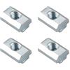 Hililand Dado scorrevole con scanalatura a T scorrevole in acciaio al carbonio galvanizzato da 20 pezzi per accessori profilati in alluminio(T-Nut-Muttern Typ 40 M8)