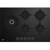Beko Piano cottura 5 Fuochi a gas da incasso (1 Bruciatore Wok Tripla corona) Larghezza 75 cm Griglie in Ghisa colore Nero - HILL 75222 S