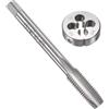 Unifizz Set di maschi e matrici metriche M7 x 1 mm, filettatura a macchina con filiera rotonda, kit per riparazione di dadi e bulloni