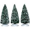 Lemax snowy juniper tree, small, set of 3