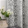 Mrs.Naturall Tende lunghe con motivo damascato per soggiorno, 132 x 183 cm, colore: nero