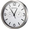 Bresser - MyTime Thermo-/Hygro, Orologio da Parete, Acciaio, Bianco, 0 cm