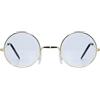 P'TIT CLOWN - Occhiali da vista falsi - Occhiali senza correzione - Adulti - Unisex - Per Completare Costume Babbo Natale, Detective, Scuola, Carnevale, Halloween, Cosplay, Festa Costumetica (Oro)