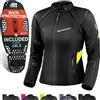 SHIMA RUSH Giacca Moto Donna con Protezioni 4 Stagioni | AIRFORCE Paraschiena | Giacchetta da Moto Impermeabile Estiva Tuta Pantaloni Touring (Neon, Donna, Giubbotto, Taglia L)