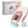 Haarlosy Epilatore Luce Pulsata con Ghiaccio, Efficiente IPL Epilatore Laser 999900 Impulsi Luminosi per Depilatore Corpo Donna, Uomo, Viso, Ascelle, Gambe (Oro Rosa)