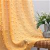 KOUFALL Tende in voile con passanti dorati, stile bohémien, lunghe 243 cm, per soggiorno, 2 pannelli, con tasca per asta, in voile con pompon, per camera da letto e sala da pranzo