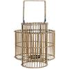 Home Decor Portacandele Dkd Home Decor Metal Bambù (30 X 30 X 32 Cm)