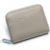 PORRASSO Pelle Portamonete Porta Carte di Credito Protezione RFID Portatile Portafoglio Porta Tessere Multifunzione Coin Purse Porta Carte Credito per Uomo Donna Grigio