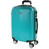 ITACA - Bagaglio A Mano Rigido Leggero Bagaglio A Mano 55X40X20 con 4 Ruote Silenziose Trolley Cabina Viaggio Aereo Ergonomico Durevole. Compatibile Ryanair, Verde menta