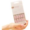 Hxyxbnhno Set di 30 Unghie Finte in ABS, Forma Mandorla, Lunghezza Media, French Tip Press On Nails, Adatte per Occasioni Speciali e Quotidiane