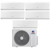 Gree - Condizionatore penta split con inverter da 9000+9000+9000+12000+12000 Gree Clivia White Wifi in A++ con R32 GWHD(42)NK6OO