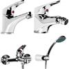 OGOMONDO Tris rubinetti miscelatori bidet lavabo esterno vasca linea europa cromata