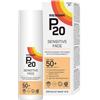 P20 Crema Solare Viso SPF 50+, Sensitive Face,Protezione Solare Fino a 10h, Tecnologia a Tripla Protezione, Pelli Sensibili, Idratante con Vitamina C+E, Resistente all'Acqua e Vegana, 50g