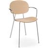 Infiniti Tondina Poltroncina 4 gambe con braccioli