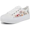 Blowfish Malibu Womens Sadie-Sun Fashion Platform Sneaker White 8 M