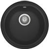 Plados Atlantic Lavello Montato su Piano Cerchio Nero 36,5 cm