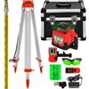 VEVOR Kit Livella Laser Rotante Autolivellante con Raggio Verde + 1.65M Righello Misurazione in Alluminio + 5M Treppiede a 5 Sezioni per Architettura, Costruzioni Edili, Installazione di Attrezzature