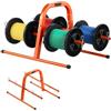 VEVOR Supporto per Bobine di Filo, Contenere a Mano, per Erogatore di Filo di Acciaio Resistente 8 Bobine, Design Facile da Sollevare per Uso Elettrico, Industriale e al Dettaglio 380 x 315 mm