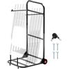 VEVOR Porta Sedie Pieghevole, Capacità 45 kg, Carrello per Sedie Resistente per Appendere 10 Sedie, Carrello Porta Sedie in Metallo Multifunzione con Ruote in Gomma, Supporto per Sedia a Spinta, Nero