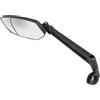 M-WAVE M-WAVE SPY SPACE NBS 175 - Specchietto per bicicletta, 22,2 mm, angolo morto, flessibile, antiriflesso, antiurto, colore: Nero