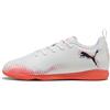 PUMA Scarpe da calcetto FUTURE 8 PLAY per ragazzi, Scarpe, Bianco/Nero/Glowing Rosso, 29