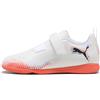 PUMA Scarpe da calcetto FUTURE 8 PLAY per ragazzi, Scarpe, Bianco/Nero/Glowing Rosso, 29