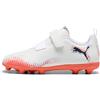 PUMA Scarpe da calcio FUTURE 8 PLAY FG/AG per bambini, Scarpe, Bianco/Nero/Glowing Rosso, 29
