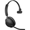 Jabra Evolve2 65 Wireless PC Headset - Noise Cancelling, Ottimizzato per Microsoft Teams, Dongle USB-C, Nero, Mono