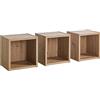 COMPOSAD | Set di 3 Cubi VITRUVIA, Mensole da Muro, Arredo Parete, (LxAxP) 35x35x28 cm, Colore Rovere Oak Mielato, Made in Italy