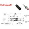 Switchcraft 762, plug NERO alimentazione DC per prese 2,1mm, d: 5,5mm, L: 9,5mm