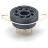 Belton VTB8-PTS, zoccolo octal da PCB (con ghiera) in micalex, GOLD pins