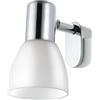 EGLO - STICKER LAMPADA DA SPECCHIO CROMO CON PARALUME IN VETRO BIANCO E14 1X40W 85832