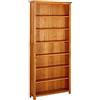 vidaXL Libreria a 7 Ripiani 90x22,5x200 cm in Massello di Rovere