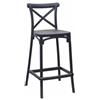 Sgabello Pompei Cross Back Vintage Nero