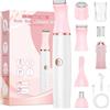 TeethBliss Rasoio Elettrico Donna Parti Intime: Depilatore Corpo Donna con 4 Testine di Precisione Rifinitore per Corpo, Parti Intime, Viso, Soprocciglia, Gambe e Ascelle, Uso Bagnato e Asciutto, Ricaricabile