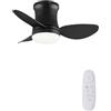 AUTODAY Ventilatore da soffitto con illuminazione e telecomando - Ventilatori da soffitto da 62 cm per interni ed esterni, silenziosi ventilatore da soffitto con luce da 18 W, motore DC 15 W, 6