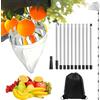 TOPRUNYI Raccogli Frutta da Albero,4M Raccogli Frutta Telescopico,Raccoglitore di Frutta Fatto in Acciaio Inossidabile ,Con Sacchetto di Cotone,Adatto per Mele,Agrumi e Ciliegie