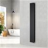 EMKE Radiatore piccolo 1800 x 240 mm, ovale a pannello, attacco centrale, verticale, design, radiatore tubolare, doppio strato, antracite, 678 Watt