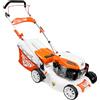 RURIS POWER FOR NATURE RURIS Rasaerba termico RX221S, 3,5 CV, 42 cm, Borsa 45L, 3 in 1: Raccolta, Epulsione Posteriore, Mulching, Telaio Acciaio, Altezza di taglio 25-75 mm, Arancione