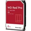 Western Digital Red Pro Hard Disk interno 6 TB 256 MB 3.5" SATA WD6005FFBX Western Digital