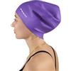 DRUNA Cuffia da nuoto in silicone | Per capelli lunghi | Extra large e comoda | Impermeabile e resistente | Ideale per capelli spessi | Colori vivaci | Per mare e piscina (Rosso)