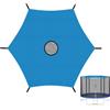 Zinueen Copertura per trampolino blu, Ø 244 cm, per trampolino a 6 aste, resistente ai raggi UV, impermeabile, protezione solare, accessorio per trampolino fitness