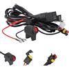 Kairiyard LED Bar Harness Cable Moto Luci Aggiuntive 3M 480W 14 AWG 2 Fili Cablaggio Impermeabile Fascio LED Con Relè e Interruttore Universale per Auto SUV ATV Camion 1 Cavo Controllo 2 Lampada