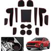 GAFAT Tucson NX4 2021-2023 2024 (Automatico Elettronico) Tappetini Antiscivolo, Tucson 2023 Tappetino in Gomma per Console Centrale, Scatola Portaoggetti, Porta Bicchieri, Cuciture (Rosso)