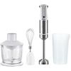 ARDES - ARSET01 TRINITY Frullatore a Immersione 3 in 1 - Minipimer Immersione Tritatutto e Frusta con Motore Professionale - Mixer Cucina con Gambo 21 m 4 Lame Acciaio Inox - Frullatore 2 Velocità