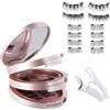 QINGZY Ciglia Magnetiche 3D, Set di 4 Paia di Ciglia Artificiali Riutilizzabili, Naturali e Morbide, Impermeabili, Senza Colla, Facili da Usare e Smontare, per Trucco Quotidiano, Appuntamenti e Feste, Look V