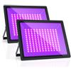 AffyBulb LED Luce Nera, Luce Nera e Riflettore UV per Natale, Halloween, Festa, Neon Incandescente, Body Paint, Luce UV di Polimerizzazione Della Resina, IP66 Impermeabile (150W, 2pcs)