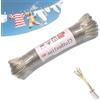 WLHFDC Filo per Stendere Il Bucato da Esterno,30m Filo Stendibiancheria per Esterno,Cavo Stendibiancheria per Esterno Antiruggine e Impermeabili,2.5mm Corda per Stendere I Panni Esterno,Capacità 120KG