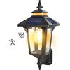 Moman Lampada da Esterno Solare, Faretto da Parete Decorativo con Sensore di Movimento, 3 Modalità, IP65 Impermeabile, Applique Vintage per Giardino, Faretto LED Esterno