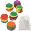 WOKICOR Set di 6 palline da giocoliere per bambini, colorate e divertenti, per bambini, palline da giocoleria, morbide e ideali per giochi da circo e palla, morbide e sicure, perfette per principianti